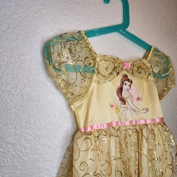 Disney Princess Belle Dress nightgown costume Pajama 3t - Picture 3 of 12